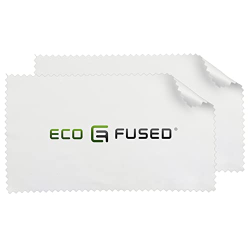 Eco-Fused Paños de limpieza de microfibra, 10 paños y 2 paños blancos, ideal para limpiar gafas, lentes de cámara, iPad, tabletas, teléfonos, iPhone, teléfonos Android, pantallas LCD y otras superficies delicadas