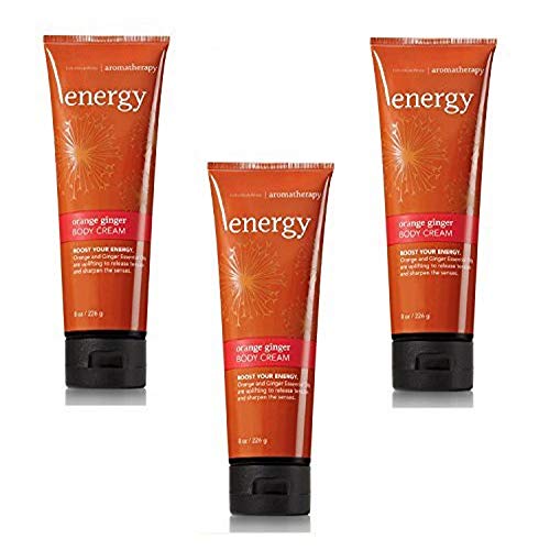 Lot of 3 Bath & Body Works Aromatherapy Orange Ginger Energy Body Cream 8 Oz Each (Orange Ginger)