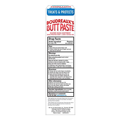 Boudreaux's Butt Paste Ungüento para piel sensible, hipoalergénico