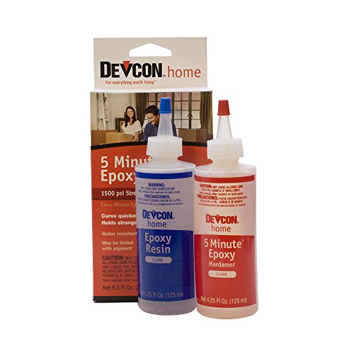 Devcon Epoxy, 5 minutos de epoxi, 2 botellas netas de 8 onzas líquidas (250 ml)