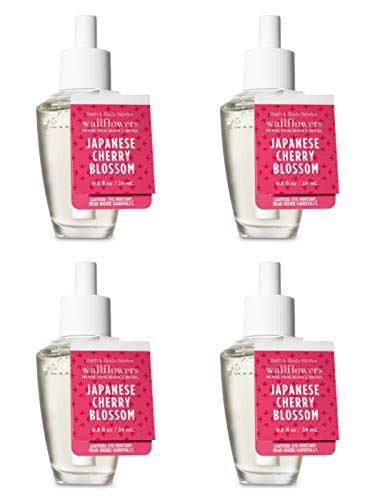 Baño cuerpo y obras Japanese Cherry Blossom Wallflower fragancia recambio. 4 Pack 0,8 oz