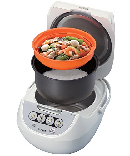 Tiger Corporation JBV-A10U Micom - Arrocerera y calentador de 5,5 tazas con funciones 3 en 1