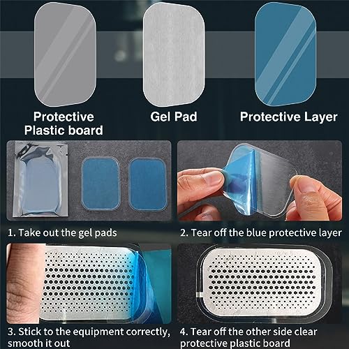 PAMASE Almohadillas de gel de repuesto para entrenador muscular abdominal, accesorio para cinturón tonificante de entrenamiento abdominal