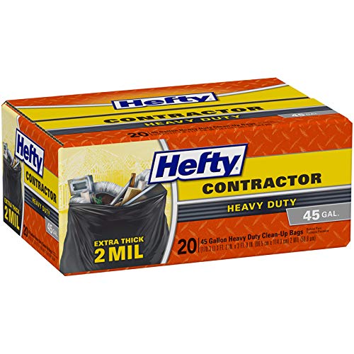 Hefty 6013077 - Bolsas para contratista (20 unidades, 45 galón)