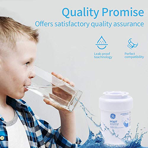 HOMPOWER MWF Filtro de agua de repuesto para frigorífico GE compatible con MWF, MWFA, MWFP, GWF, GWFA, GWF06, Kenmore 9991, 469991 (1 paquete), color blanco