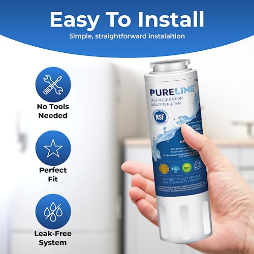 PURELINE UKF8001 Filtro de agua para refrigerador certificado por NSF y WQA, repuesto para Maytag UKF8001P, Whirlpool EDR4RXD1, filtro EveryDrop 4, PUR 4396395 Puriclean II, UKF8001AXX-200, 469006 (paquete de 2)