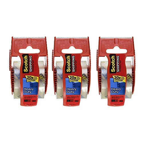 Scotch – Cinta de Heavy Duty Paquete de envío, 2 X 800 – transparente – 3 Count