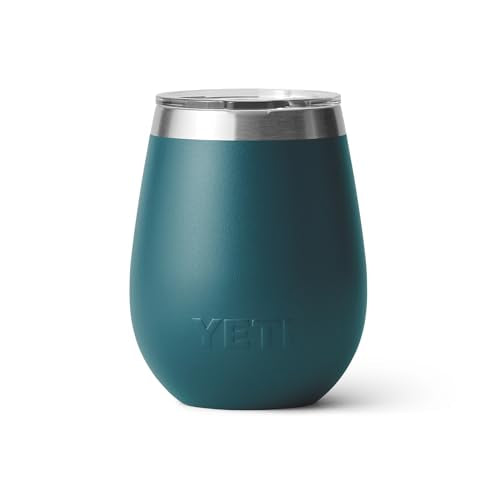 YETI Rambler - Vaso de vino de 10 onzas, aislado al vacío, acero inoxidable con tapa MagSlider