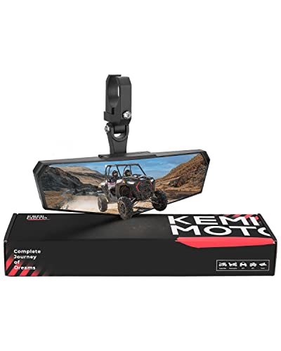 KEMIMOTO UTV Espejo retrovisor SXS UTV con vista transparente con abrazadera de aluminio ajustable de perfil bajo de 1.6-2 pulgadas, compatible con Polaris RZR/Pioneer/Talon/Kawasaki KRX/Mule/Can Am X3/CFMOTO