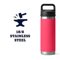 YETI Rambler 18 oz Bottle, Vacuum Insulated, Stainless Steel with Chug Cap