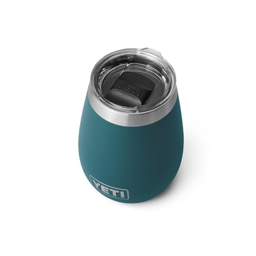 YETI Rambler - Vaso de vino de 10 onzas, aislado al vacío, acero inoxidable con tapa MagSlider