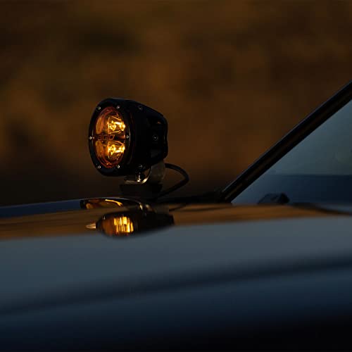 RIGID INDUSTRIES 36123-360 Series - Punto de 4 pulgadas con lente ámbar PRO e iluminación trasera | Par