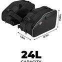 KEMIMOTO - Alforjas de motocicleta de 24 l de gran capacidad con cubiertas de lluvia para motocicleta, moto de motocross, carreras de montaña, todoterreno, accesorios de motocicletas