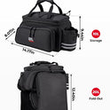 KEMIMOTO Bolsa trasera para bicicleta, bolsa para maletero de bicicleta, gran capacidad, resistente al agua, con cubierta de lluvia, bolsa para sillín de bicicleta, para compras, viajes, ciclismo