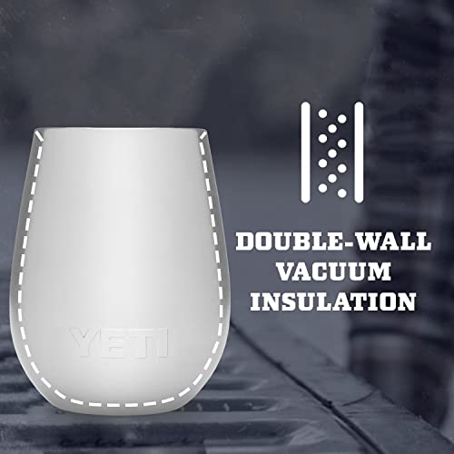 YETI Rambler - Vaso de vino de 10 onzas, aislado al vacío, acero inoxidable con tapa MagSlider