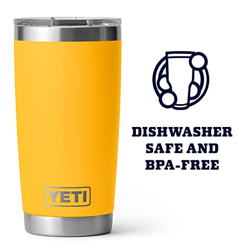 YETI Rambler - Vaso aislado al vacío de 591 ml, acero inoxidable con tapa MagSlider
