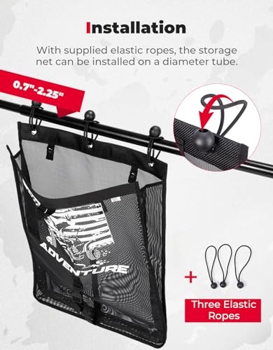 KEMIMOTO UTV Bolsa de basura universal de malla compatible con Polaris RZR Can-Am CFmoto Pioneer Teryx Mule Yamaha Arctic Cat carrito de golf todoterreno