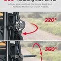 KEMIMOTO - Espejos laterales de aluminio UTV, se adapta a barra enrollable de 1.75"-2" con parabrisas, compatible con Polaris RZR Turbo XP1000 Can Am Talon Kawasaki, espejos laterales reemplazables