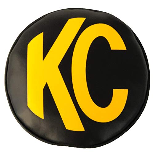 KC HiLiTES 5802 20,32 cm redondo negro con cubiertas suaves KC amarillas – Par