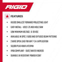 Rigid Industries Ignite - Kit de Respaldo para Montaje Empotrado, Color Negro, Accesorios de Montaje para Uso Todoterreno