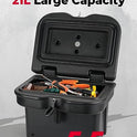 KEMIMOTO 2023 - Caja de almacenamiento para cama compatible con Polaris Ranger 1000 XP 900 800 700 570 500, Polaris General 1000 Caja de carga dura de 21 litros, accesorios para cama