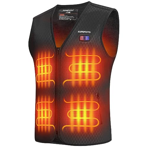 KEMIMOTO - Chaleco calefactor para hombre, chaleco calefactor de invierno, chaleco de caza climatizado, guante táctico, batería no incluida