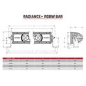 RIGID INDUSTRIES 250053 Radiance+ Barra de luz RGBW de 50 pulgadas