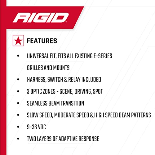 Rigid Industries - Adapt E Series Barra de luz LED, 20 Pulgadas: luz Todoterreno para ATV y Auto (260413)