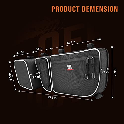 Kemimoto X3 Bolsas para puerta delantera compatibles con Can am Maverick X3 MAX Turbo R X DS Turbo X RS Turbo R 2017 2018 2019 2020 2021 2022 UTV Upper Door Bolsas de almacenamiento con rodillera extraíble y soporte para tazas