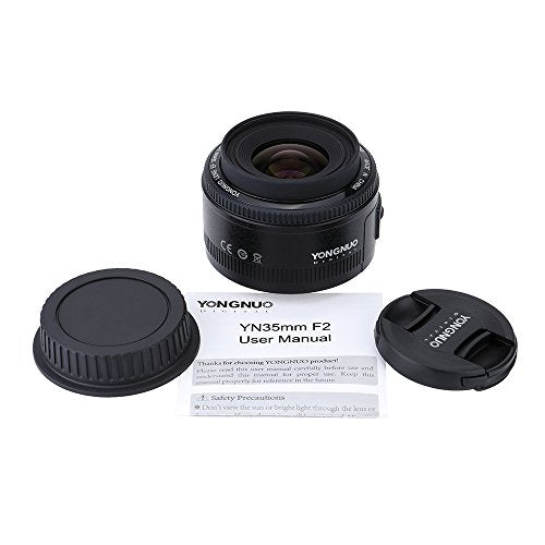 YONGNUO YN35mm F2 Lente 1: 2 AF / MF Lente Gran Angular de Ángulo Grano Fijo / Fijo Para Canon EF Mount EOS Camera