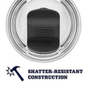 YETI Rambler - Vaso de 1.03 litros con asa y tapa de popote, vaso de agua de viaje, vaso aislado al vacío con asa, de acero inoxidable
