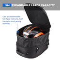 KEMIMOTO - Bolsa trasera para motocicleta, de doble uso, impermeable, para asiento trasero de motocicleta, bolsa de equipaje con 6 correas, bolsa de almacenamiento expandible