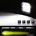Auxbeam - Combo de luces LED de niebla y conducción de 5 pulgadas y 110 W, foco de enfoque, cápsulas de luz amarilla/blanca con 2 cubiertas de ámbar reemplazables, luces de foco para conducción todoterreno, cubeta LED, par