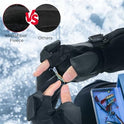 KEMIMOTO - Guantes calefactados para hombres y mujeres, guantes de pesca con hielo, batería eléctrica recargable, 2 unidades, calentador de manos de 7.4 V, para invierno, motocicleta, esquí, snowboard, caza, camping