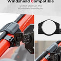 KEMIMOTO - Espejos laterales de aluminio UTV, se adapta a barra enrollable de 1.75"-2" con parabrisas, compatible con Polaris RZR Turbo XP1000 Can Am Talon Kawasaki, espejos laterales reemplazables