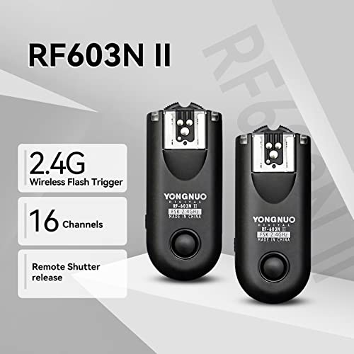 YONGNUO Wireless Shutter Release & Flash Trigger RF-603II N3 for Nikon DSLR D90 D600 D7100 D7000 D5100 D5000 D3100 D3000
