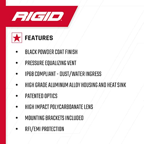 Rigid Industries 20202 - Par de faros traseros, color rojo