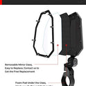 KEMIMOTO - Espejos laterales de aluminio UTV, se adapta a barra enrollable de 1.75"-2" con parabrisas, compatible con Polaris RZR Turbo XP1000 Can Am Talon Kawasaki, espejos laterales reemplazables