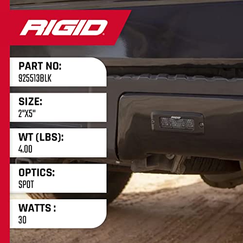 Rigid Industries SR-Q Series Pro, difusión de inundación, Montaje Empotrado, Carcasa Negra | Par