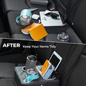 KEMIMOTO Organizador de asiento trasero de coche, bandeja para sofá, bandeja para cama, bandeja para barco, bandeja para recámara, para bebidas, aperitivos, control remoto