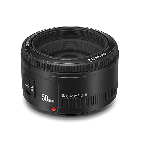 YONGNUO YN50mm F1.8 Lente de gran apertura de enfoque automático compatible con cámara Canon EF Mount EOS
