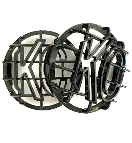 KC HiLiTES 6" Grill Guards, KC Light Covers Solid Black SET OF 2 (NOT for APOLLO)