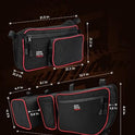 KEMIMOTO X3 Bolsas de almacenamiento para puerta delantera y trasera, color rojo compatible con Can Am Maverick X3 Max/X RS/DS/MR T/urbo RR All Max modelos con rodillera extraíble y soporte para vasos