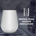 YETI Rambler - Vaso de 1.03 litros con asa y tapa de popote, vaso de agua de viaje, vaso aislado al vacío con asa, de acero inoxidable