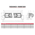 RIGID INDUSTRIES 340053 Radiance+ Barra de luz curvada RGBW de 40 pulgadas