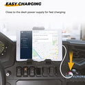 KEMIMOTO - Caja de almacenamiento para dispositivo eléctrico con GPS compatible con Polaris RZR XP Turbo RZR XP 1000 RZR para tablet de 2019-2023, soporte para teléfono, soporte de navegación con