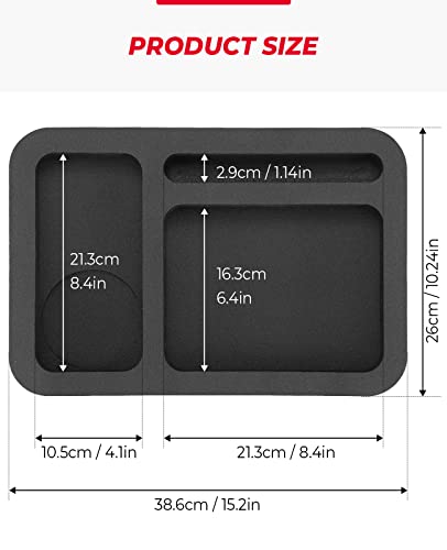 Kemimoto Almohadilla para tablero de barco, accesorios para teléfono celular, soporte para salpicadero de barco, organizador de tablero de barco, compartimentos separados para teléfonos celulares, herramientas de pesca, navegación, soporte de accesorios d