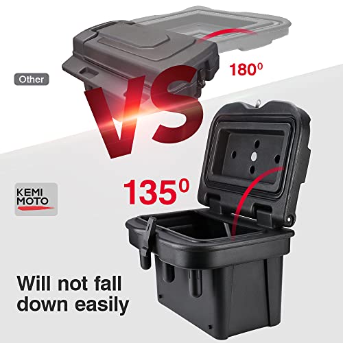 KEMIMOTO UTV - Caja de almacenamiento compatible con Polaris Ranger 500 570 900 1000/XP General 1000 4 2016 2017 2018 2019 2020 2021 2022 2023, caja de almacenamiento de carga de polietileno de baja densidad