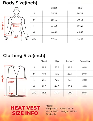 KEMIMOTO - Chaleco calefactor para hombre, chaleco calefactor de invierno, chaleco de caza climatizado, guante táctico, batería no incluida