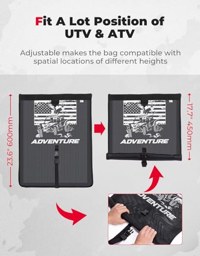 KEMIMOTO UTV Bolsa de basura universal de malla compatible con Polaris RZR Can-Am CFmoto Pioneer Teryx Mule Yamaha Arctic Cat carrito de golf todoterreno
